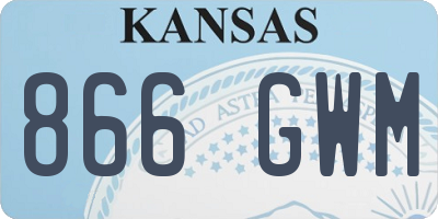 KS license plate 866GWM