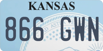 KS license plate 866GWN