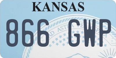 KS license plate 866GWP
