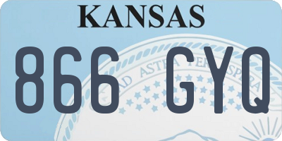 KS license plate 866GYQ