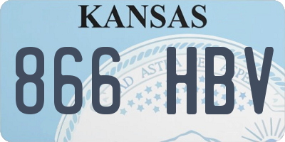 KS license plate 866HBV
