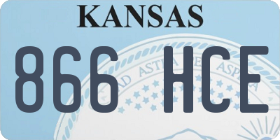 KS license plate 866HCE