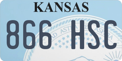 KS license plate 866HSC