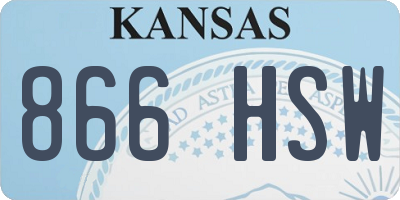 KS license plate 866HSW