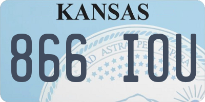 KS license plate 866IOU