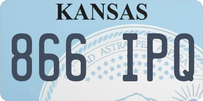 KS license plate 866IPQ