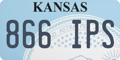KS license plate 866IPS