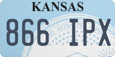 KS license plate 866IPX
