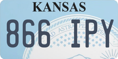 KS license plate 866IPY