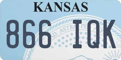 KS license plate 866IQK