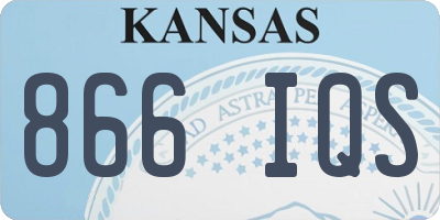 KS license plate 866IQS
