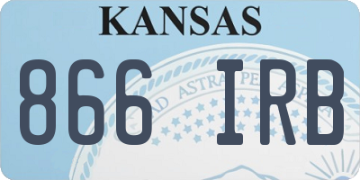 KS license plate 866IRB