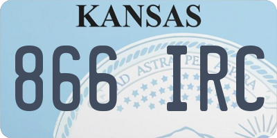KS license plate 866IRC
