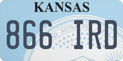 KS license plate 866IRD