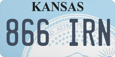 KS license plate 866IRN