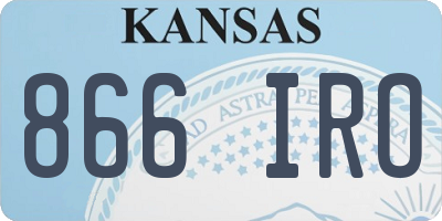 KS license plate 866IRO
