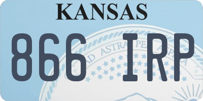 KS license plate 866IRP