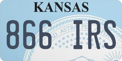 KS license plate 866IRS