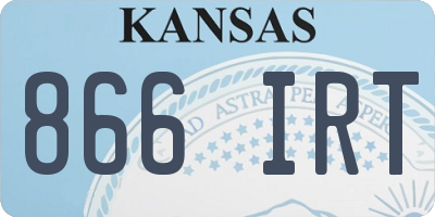 KS license plate 866IRT