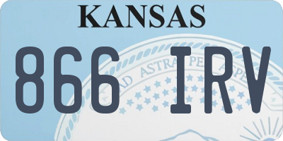 KS license plate 866IRV