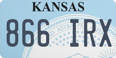 KS license plate 866IRX