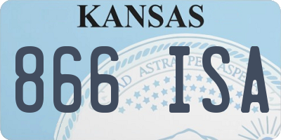KS license plate 866ISA