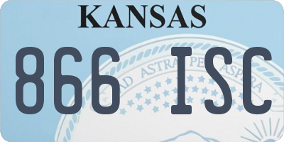 KS license plate 866ISC