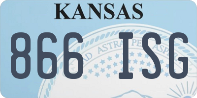 KS license plate 866ISG