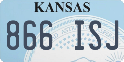 KS license plate 866ISJ