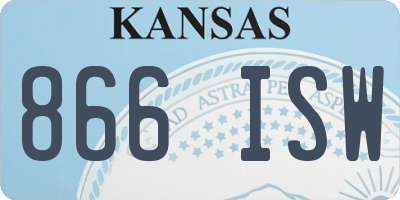 KS license plate 866ISW