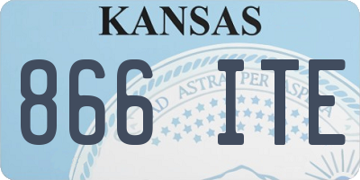 KS license plate 866ITE