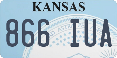 KS license plate 866IUA