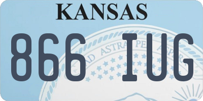 KS license plate 866IUG