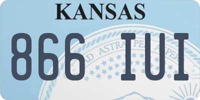 KS license plate 866IUI