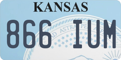 KS license plate 866IUM