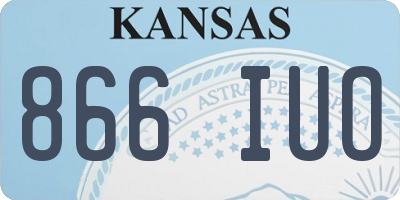 KS license plate 866IUO