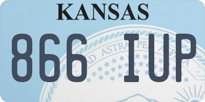 KS license plate 866IUP