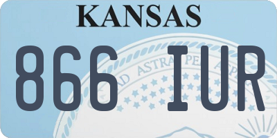 KS license plate 866IUR
