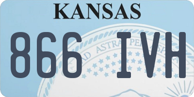 KS license plate 866IVH