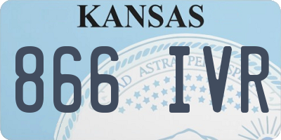 KS license plate 866IVR