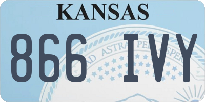 KS license plate 866IVY