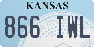 KS license plate 866IWL