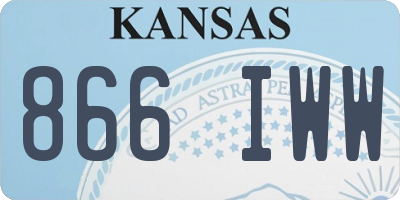 KS license plate 866IWW