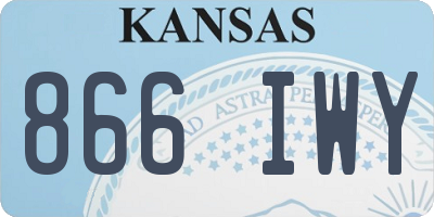 KS license plate 866IWY