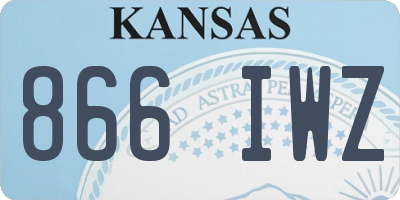 KS license plate 866IWZ