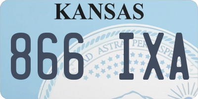 KS license plate 866IXA
