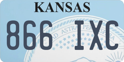 KS license plate 866IXC