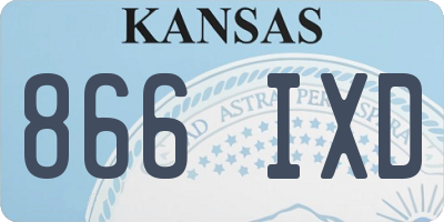 KS license plate 866IXD