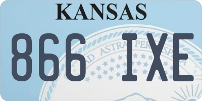 KS license plate 866IXE