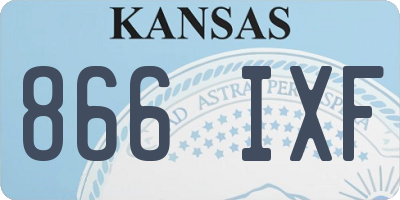 KS license plate 866IXF